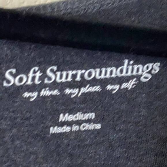 Soft Surroundings Gray Dolman Sleeve Jumpsuit Super Soft Time Place Self Sz M - Picture 8 of 9